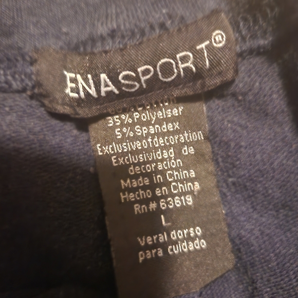 * Large Navy Blue Sweat Capris - Picture 3 of 3